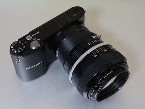 samsung nx mount nikon adattatore di montaggio la fotocamera flabo 3d print model - Mito3D