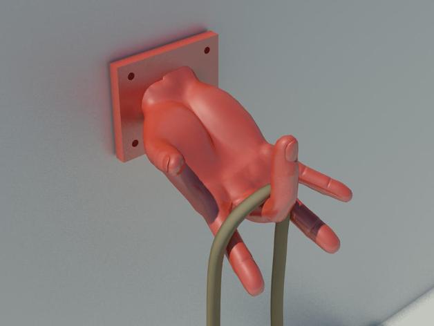 main crochet décor la sac à cintre 3D print model - Mito3D