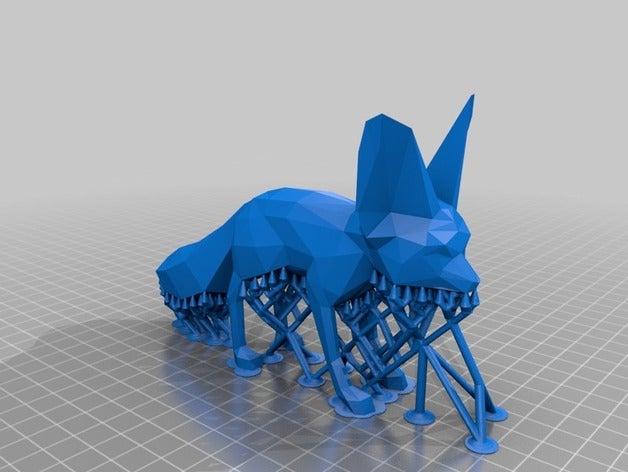 fennec fox-Spalte-Baum unterstützen Skulpturen fox 3D print model - Mito3D