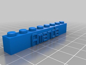 amanda brinquedos de construção personalizado 3d print model - Mito3D