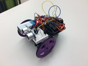 my servo bot robotics arduino autonomous drive marble printed range robot 3d print model - Mito3D