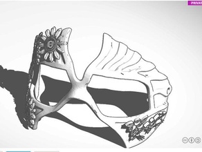 çiçek maskesi moda ön maske maskeleri 3d print model - Mito3D