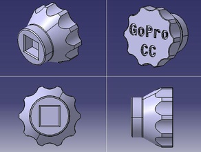 Knopf festziehen, lösen die Montage der gopro sport im freien 3d print model - Mito3D