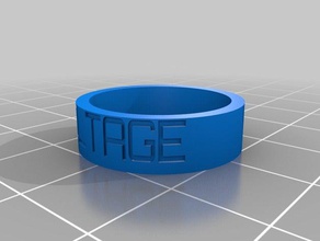 customizable ring rings customized round words 3d print model - Mito3D