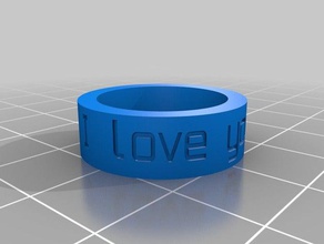 anillo los anillos fresco personalizado 3d print model - Mito3D