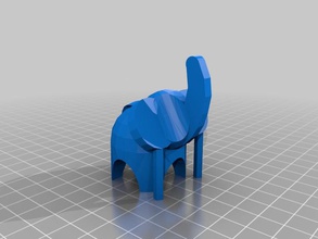 glücklichen Elefanten Tiere 3d reprap Spielzeug 3d print model - Mito3D