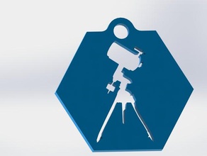 sc telescopio portachiavi i l'astronomia keychain 3d print model - Mito3D