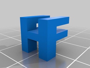 my customized two letter sculpture f+h sculptures 3d print model - Mito3D