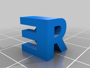 my customized two letter sculpture r+e sculptures 3d print model - Mito3D
