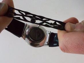 de una sola pieza elástica la banda reloj accesorios pulsera ninjaflex 3d print model - Mito3D