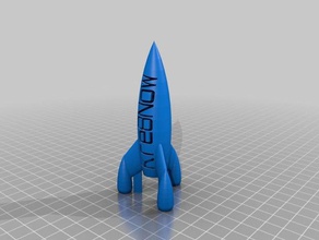 kre8now rocket decor customized 3d print model - Mito3D