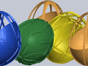 customizable easter artistic eggs sculptures customizer challenge decoration openscad parametric 3d print model - Mito3D