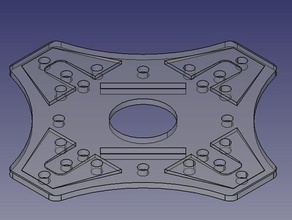 mini fiamma quadcopter frame 3 gradi anhedral angolo r c i veicoli 3d print model - Mito3D