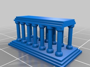 meu personalizados templo grego a arte personalizado 3d print model - Mito3D