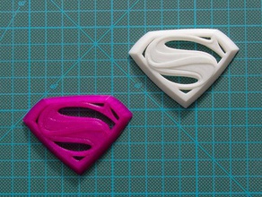 el hombre de acero superman logo signos y logotipos 3d print model - Mito3D