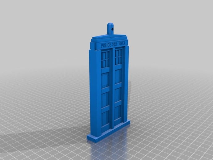 tardis portachiavi 3D print model - Mito3D