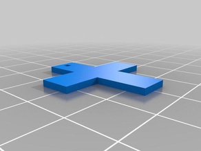 cross keychain 3d printing 3d print model - Mito3D
