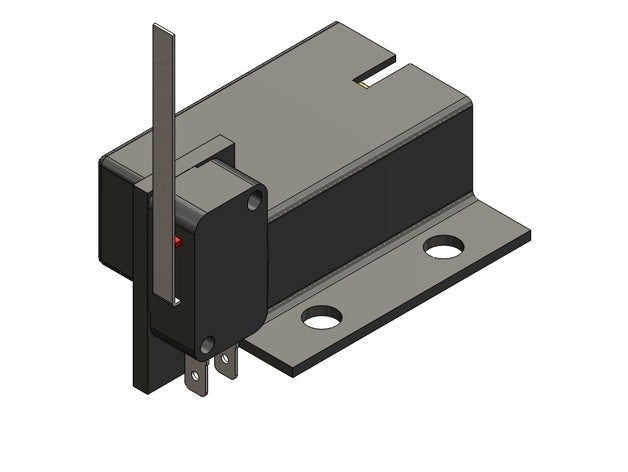 caixa de correio iluminação da bateria interruptor montagem do agregado familiar 9volt a luz micro-interruptor monte 3D print model - Mito3D