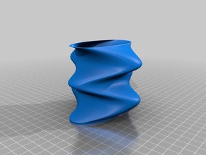 funky vaso decoração recipiente o de flor 3d print model - Mito3D