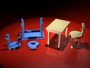 doll furniture playsets 3d print model - Mito3D