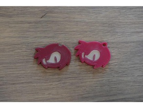 amy medallion keychains keychain medaillon sonic hedgehog video game games 3d print model - Mito3D