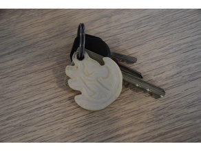 simba-Medaillon Schlüsselanhänger disney keychain König lion der Löwen medaillon medallion simba 3d print model - Mito3D