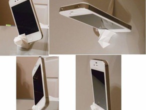 artistic iphone stand mobile phone desk desktop 4 3d print model - Mito3D