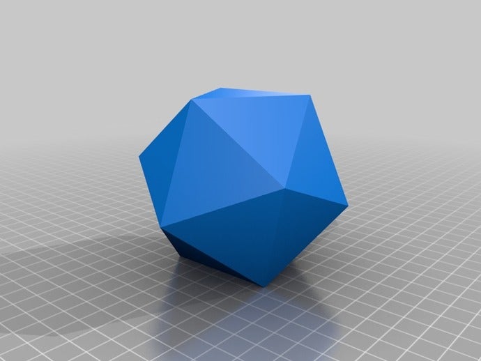 icosaedro hollow per la matematica poliedri 3D print model - Mito3D
