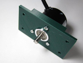 bracket rotary encoder robotics model openscad shaft 3d print model - Mito3D