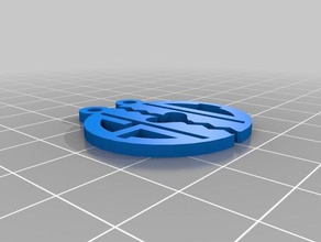 metà cuore monogram pendant gioielli su misura 3d print model - Mito3D