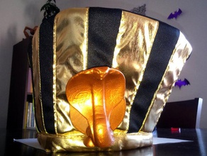 uraeus pharaoh costume cobra crown egypt 3d print model - Mito3D
