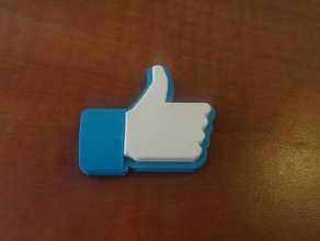like & dislike signs logos facebook logo 3d print model - Mito3D