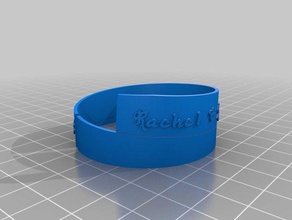 spirale poème bracelet marque 2 rachalex art personnalisé 3d print model - Mito3D