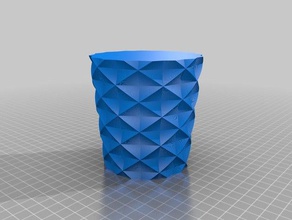 vase-8side-double decor customized 3d print model - Mito3D