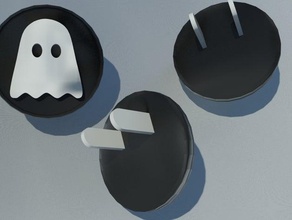 power safety plug - ghostly electronics electric ghostlyvinyl outlet 3d print model - Mito3D