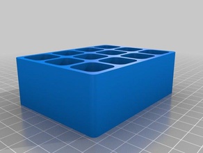 caixa par les coups de matraque conteneurs personnalisé 3d print model - Mito3D