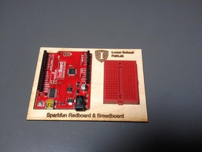 arduino sparkfun redboard & kleine breadboard-Halter arduino-Halterung laser-cutter 3d print model - Mito3D