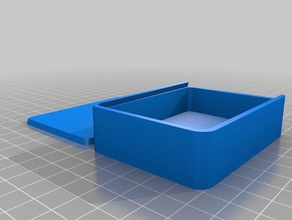 my customized parametric box sliding lid 60x80x18mm tool holders & boxes 3d print model - Mito3D