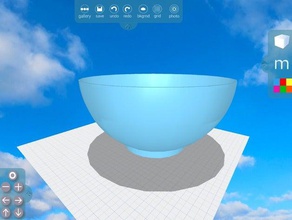 morphi bowl household android app asian art bowls cylinder decoration decorative geometric hemisphere home house ipad ipadmini makered minimal minimalist simple 3d print model - Mito3D