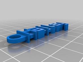 hailey keychain organization customized 3d print model - Mito3D