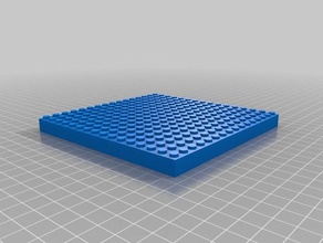 16x16 building brick block baseplate construction toys lego studs 3d print model - Mito3D
