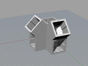 mod 90 degree 3 way housing household 3d print model - Mito3D