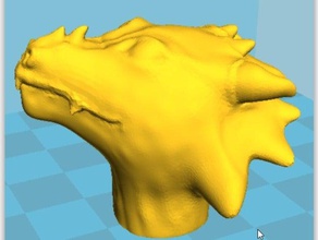 simple dragon head animals 3d print model - Mito3D