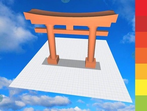 japanese torii made morphi buildings & structures app android architectural detail model architecture geometric geometry ipad ipadmini japan morphiapp gate 3d print model - Mito3D
