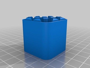 3x3 bateria aaa caso recipientes personalizado 3d print model - Mito3D