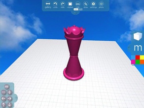 morphi rainha peça de xadrez 3dmodeling app jogo geométricas a geometria ipad ipadmini o mínimo minimalista morphiapp brinquedo 3d print model - Mito3D
