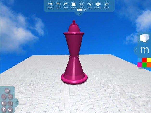 morphi bishop chess piece set game geometric geometry minimal minimalism minimalist morphiapp toy 3D print model - Mito3D