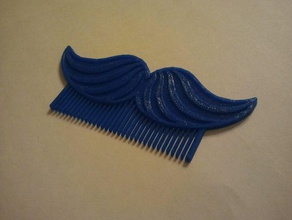 bigote peine accesorios la barba hombre los bigotes 3d print model - Mito3D