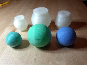 customize able oogoo ball mould games customizer ooogoo reprap sphere 3d print model - Mito3D