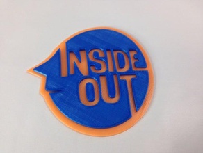 inside out - Film logo fan-Kunst Spielzeug & Spiele animation animation, Faszination disney innen von nach außen aus pixar 3d print model - Mito3D